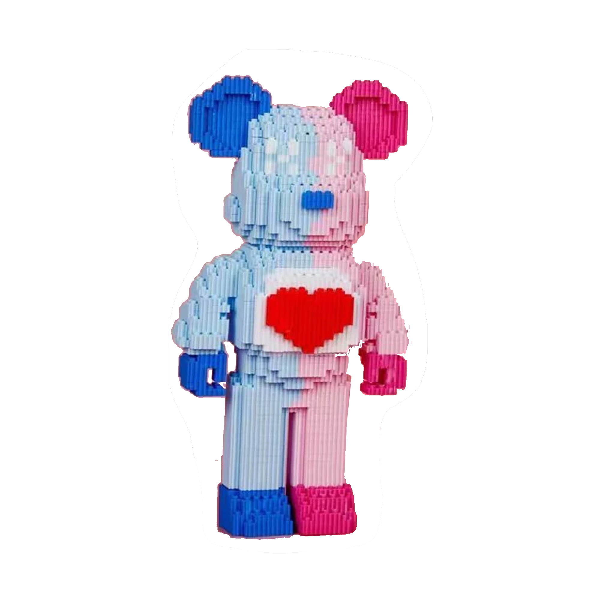 Brinquedo Urso Bearbrick de Blocos de Montar DIY