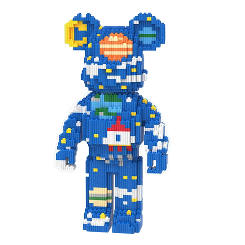 Brinquedo Urso Bearbrick de Blocos de Montar DIY