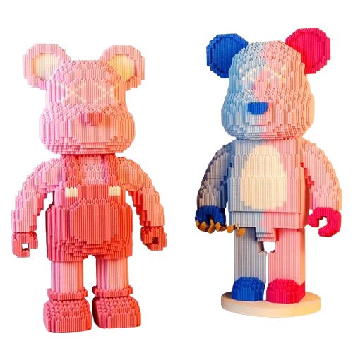 Brinquedo Urso Bearbrick de Blocos de Montar DIY