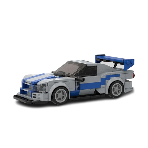Carro de Miniatura de Blocos de Montar Nissan Skyline GTR R34