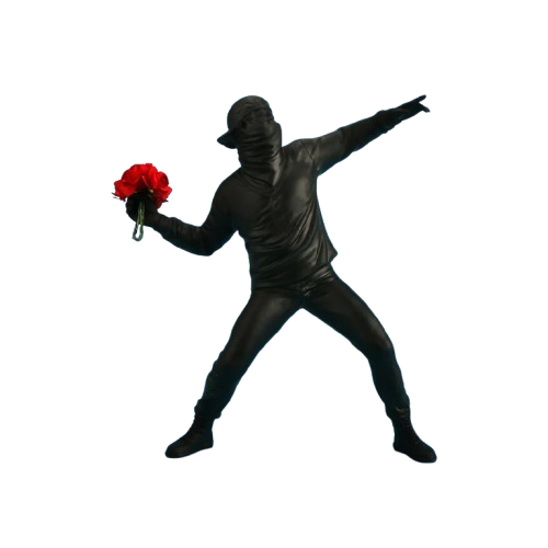 Estátua de Resina do Banksy Flower Thrower