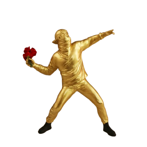 Estátua de Resina do Banksy Flower Thrower