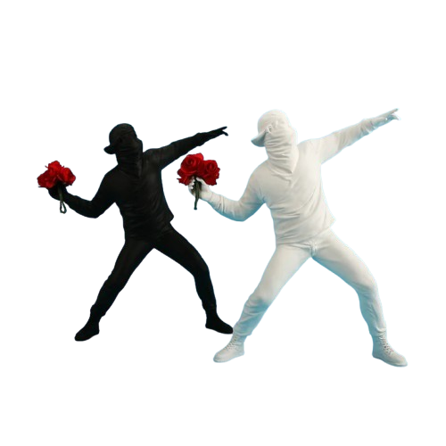 Estátua de Resina do Banksy Flower Thrower