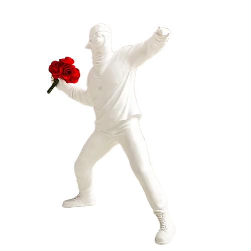 Estátua de Resina do Banksy Flower Thrower